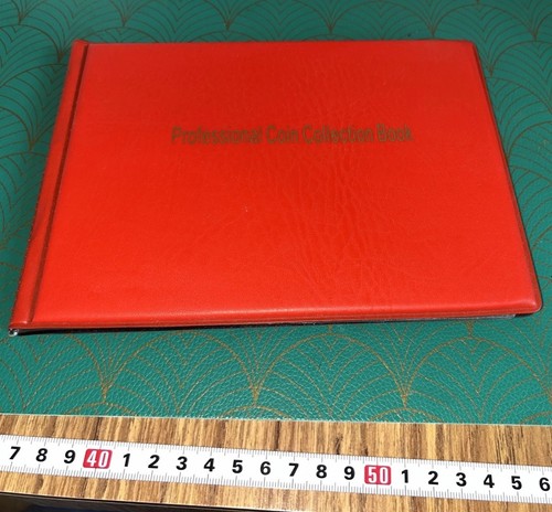 Coin storage album red - coin,